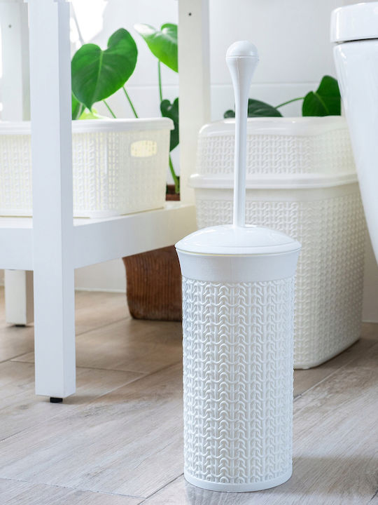 Kadax Plastic Coș de gunoi pentru baie Alb