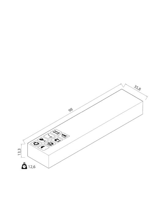 Έπιπλο Τηλεόρασης Λευκό Μ90xΠ29.6xΥ36.5cm 6.5.2
