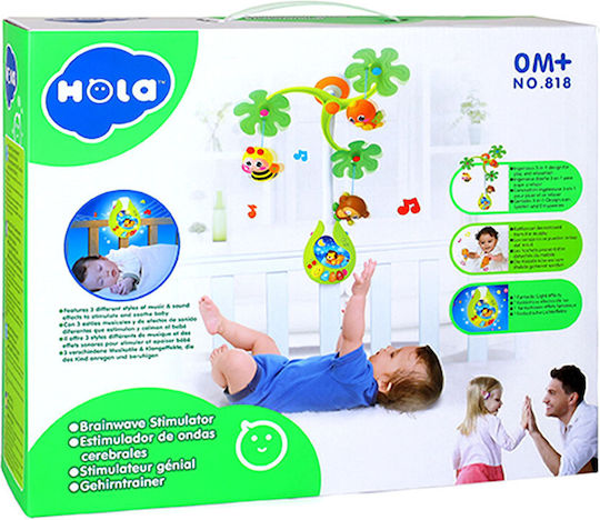 Hola Toys Μόμπιλε Κούνιας με Μουσική για Νεογέννητα
