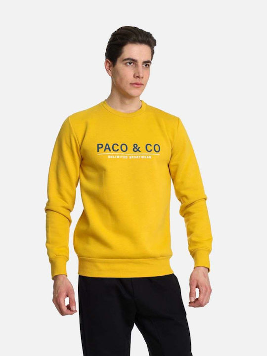 Paco & Co Herren Sweatshirt Gelb