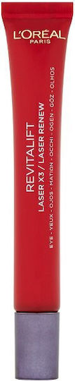 L'Oreal Paris Revitalift Laser Feuchtigkeitsspendend & Regenerierend Creme Augen gegen gegen Augenringe mit Hyaluronsäure für Reife Haut 15ml