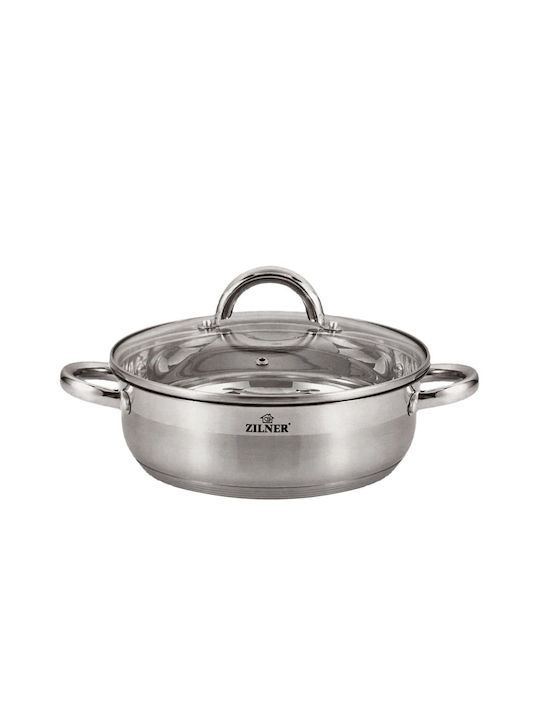 Zilner Ανοξείδωτη Ρηχή Κατσαρόλα 7.5lt / 30cm