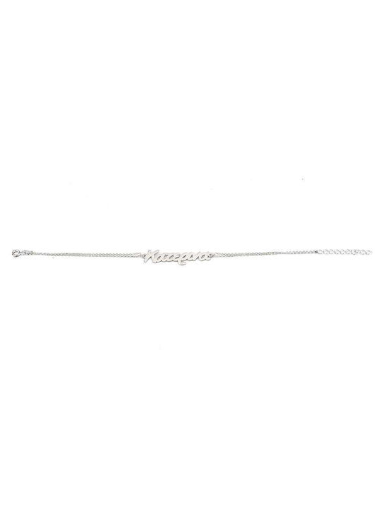 Goldsmith Bracelet Chain with Name made of Silver Gold Plated