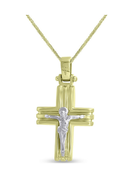 Fa Cad'oro Herren Gold Kreuz 14K