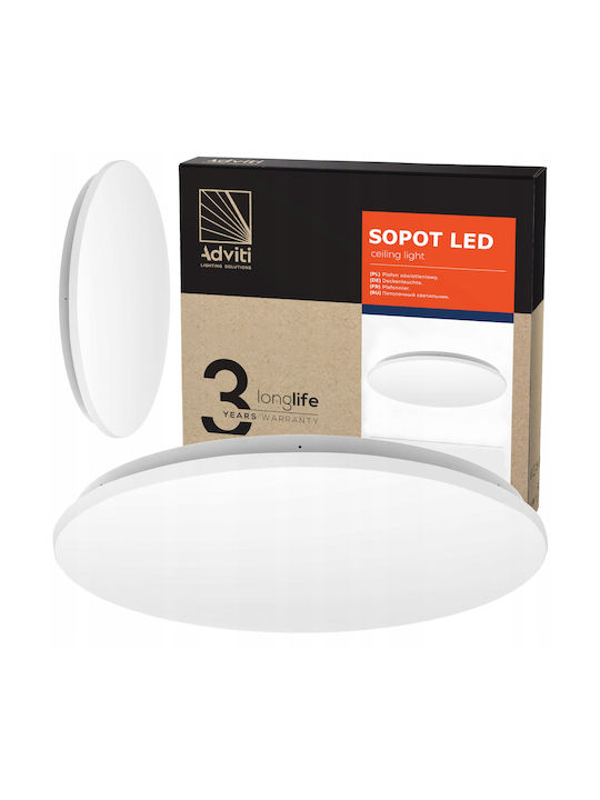 Adviti Deckenleuchte Weiß mit Integrierter LED