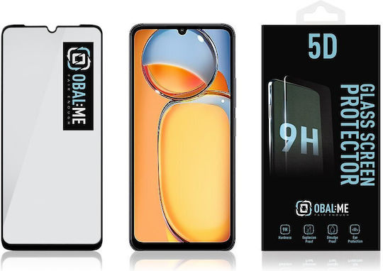 Obal:Me 5D Gehärtetes Glas Schwarz (Poco C65)