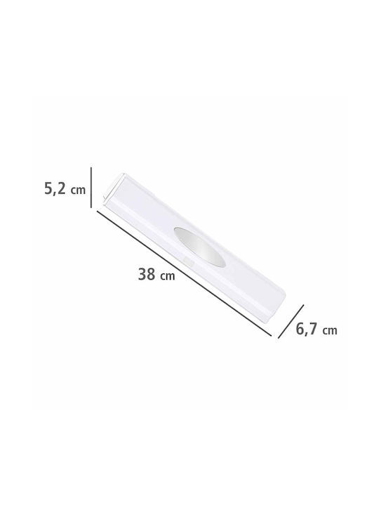Wenko Metallic Roll Dispenser White 38x6.7x5.2cm 86674100