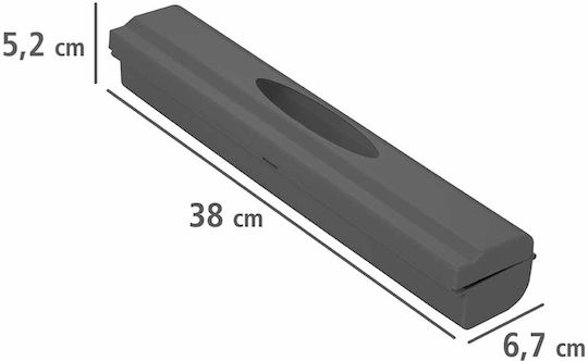 Wenko Metallic Roll Dispenser Gray 38x6.7x5.2cm 86678100