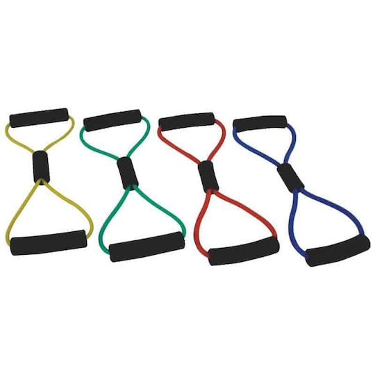 MSD Band Figure 8-Ring Loop 2X Σκληρό Λάστιχο Γυμναστικής Χιαστί / Loop / Σωληνωτό Σκληρό / Πολύ Σκληρό με Λαβές Μπλε