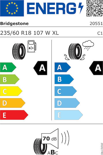 Bridgestone Turanza 6 235/60R18 107W XL Anvelopă de Vară pentru 4x4 / SUV Auto