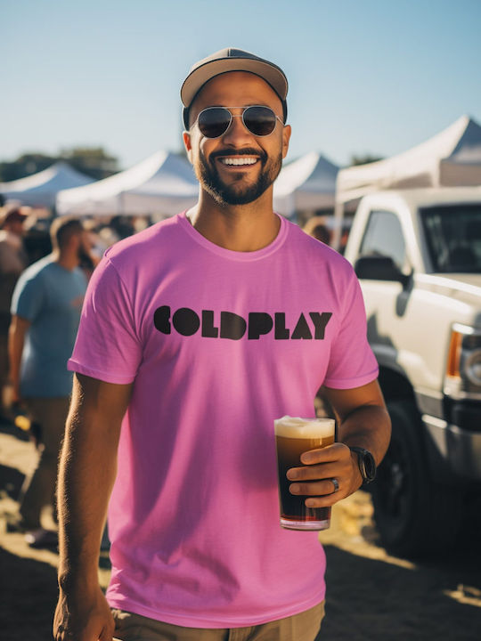 Softworld Coldplay Logo Pink T-shirt Ροζ