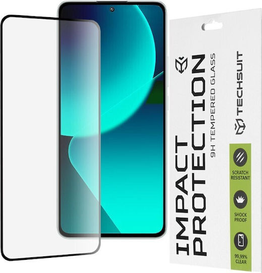 Techsuit 111d Full Glue Tempered Glass Μαύρο (Realme 11)