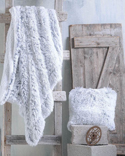 Rythmos Sherpa Comforter Single 160x220cm Krystal Grey-White 650 GSM