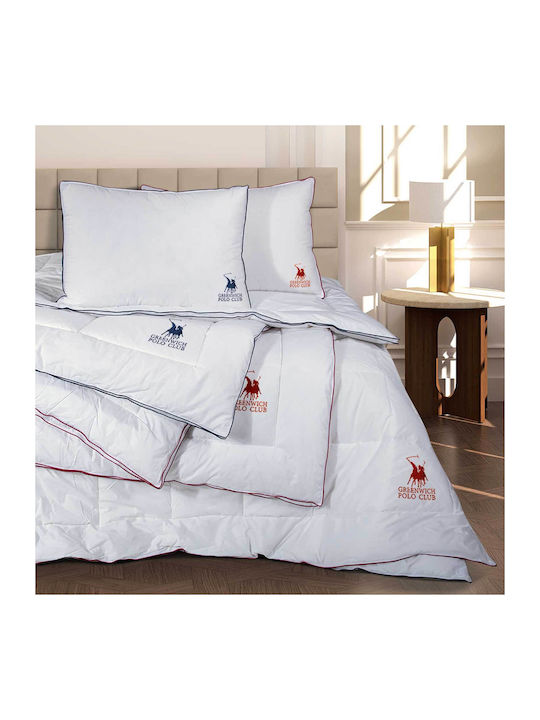 Greenwich Polo Club Bettdecke Großes Doppelbett mit Microfiber-Füllung 220x240cm 2346 Weiß 350 GSMGsm 11 togs Togs