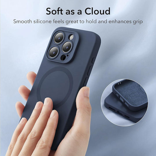ESR Cloud Soft Halolock Back Cover Silicone Blue (iPhone 15 Pro)