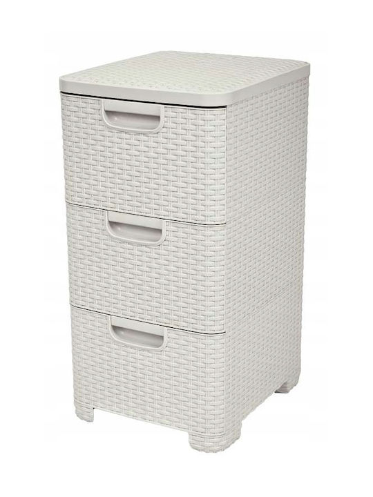 Entry Furniture with Wardrobe Cream 33x38x63cm