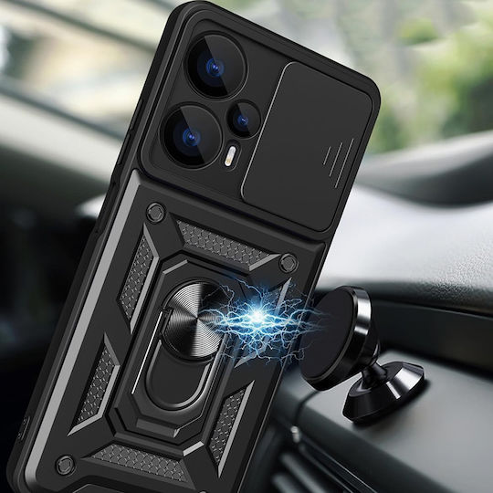 Techsuit Camshield Back Cover Plastic / Silicone Black (Realme GT 6 / GT 6T)