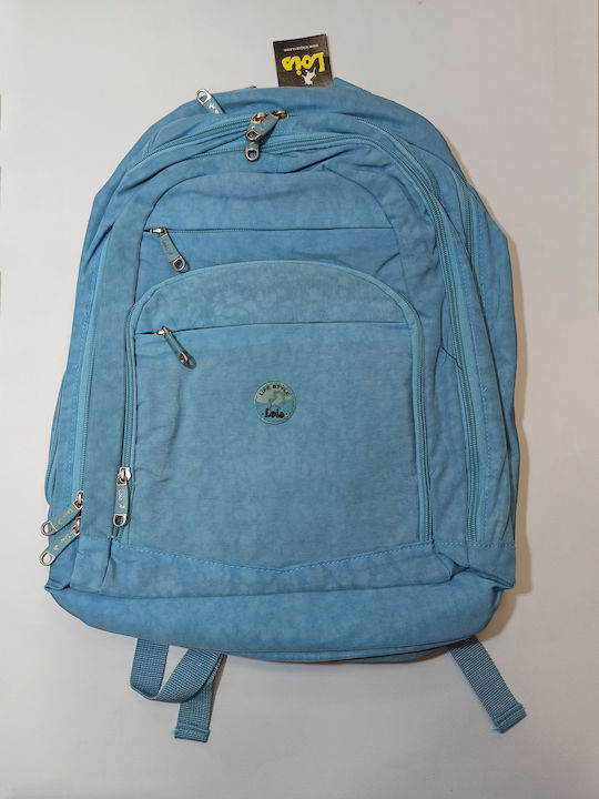 Paxos School Bag Backpack Junior High-High School in Light Blue color