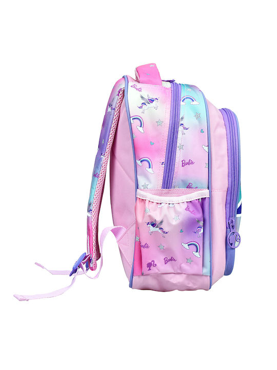Gim Barbie School Backpack For Kindergarten With Water Bottle Holder Pink 12 Litre 25 x 15 x 30 cm