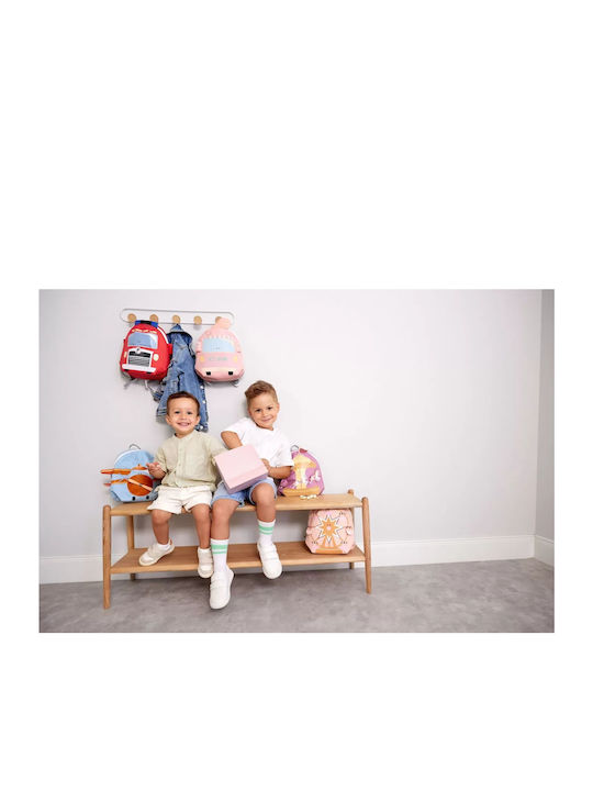 Laessig Tiny Drivers School Backpack for Elementary Pink 20 x 9.5 x 24cm