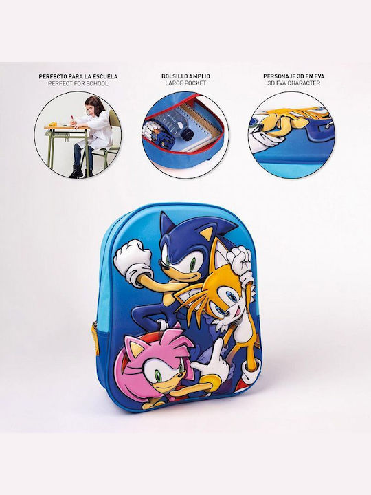 Cerda Sonic Schulranzen Rucksack Grundschule Blaue