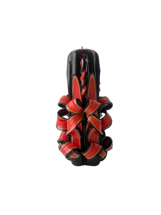 Decorative Candle red - black 1pcs