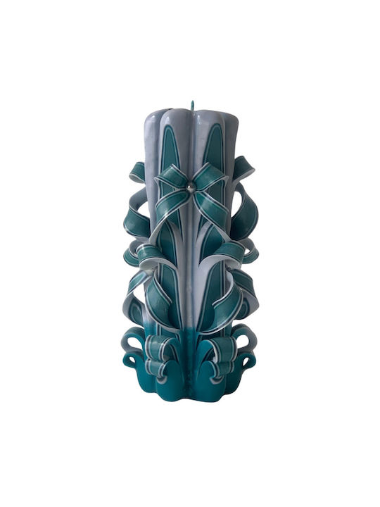 Decorative Candle Light blue - grey 1pcs