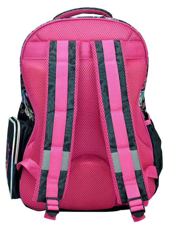 Gim Monster High School Bag Backpack Elementary, Elementary Multicolour with Water Bottle Holder