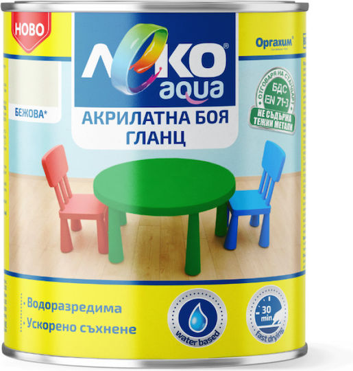 Leko Χρώμα Νερού Aqua 0.7lt Λευκό Γυαλιστερό
