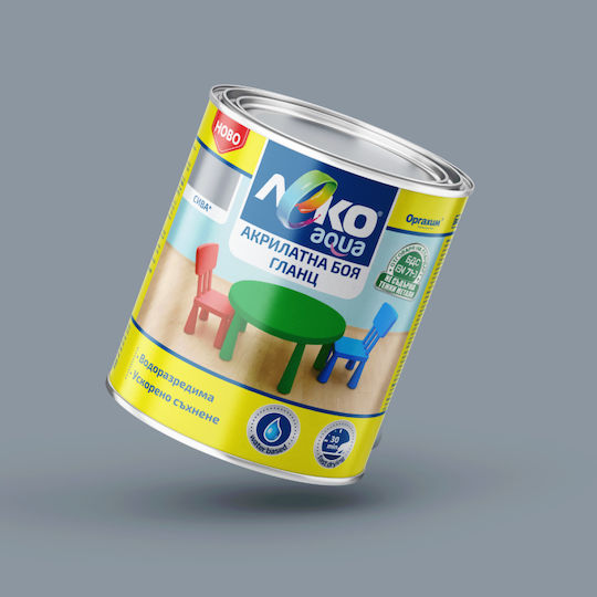 Leko Culoare pentru apă Aqua 0.7lt Gri Strălucitor