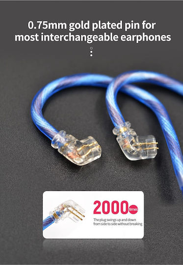 Kz Earphone Cable 498 Cores Occ Silver-Plated Cable