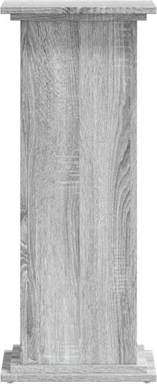 vidaXL Pflanzenständer Holz Grau 33cmx33cmx80cmcm.