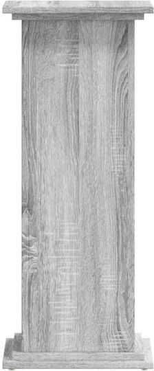vidaXL Pflanzenständer Holz Grau 33cmx33cmx80cmcm.
