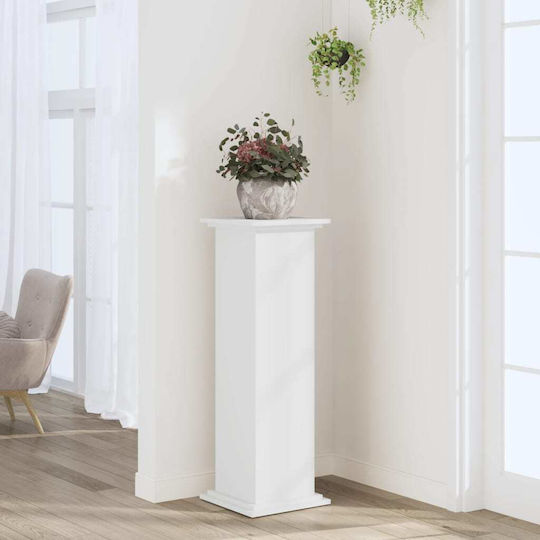 vidaXL Plant Stand Wooden White 33cmx33cmx100cmcm.