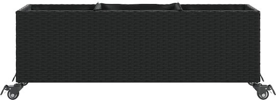 vidaXL Garden Set 3 Planters Plastic Black
