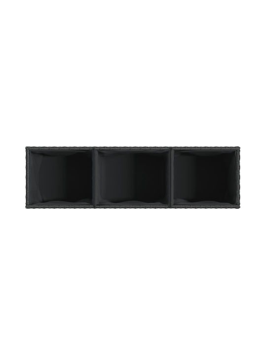 vidaXL Grădină Set 3 Jardiniere Plastice Întuneric
