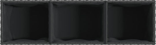 vidaXL Garden Set 3 Planters Plastic Black