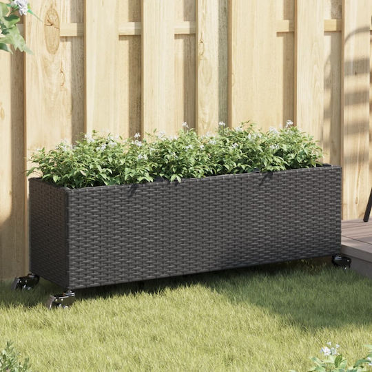 vidaXL Garden Set 3 Planters Plastic Black