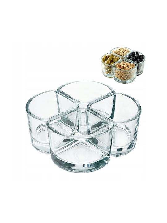 Kadax Dip-Schüssel Rund Glas Transparent 4Stück