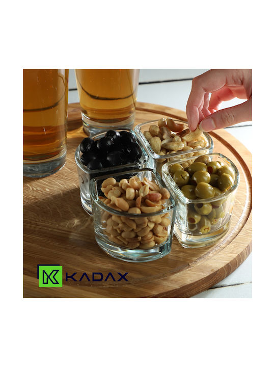 Kadax Dip-Schüssel Rund Glas Transparent 4Stück
