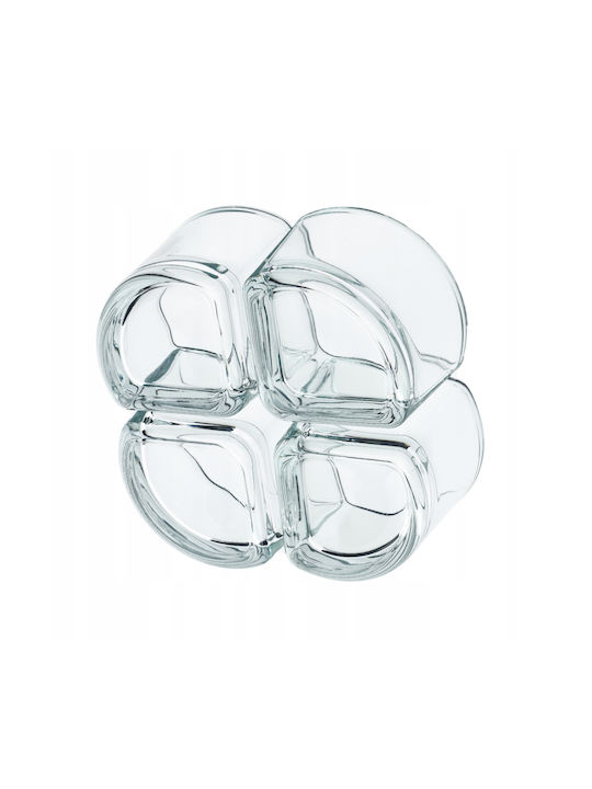Kadax Dip-Schüssel Rund Glas Transparent 4Stück
