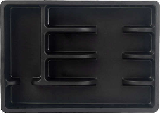 Kadax Besteckeinsatz für Schubladen Kunststoff 36x25x5,5 cm Schwarze