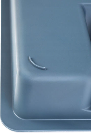Kadax Besteckeinsatz für Schubladen Kunststoff 36x25x5,5 cm Grau