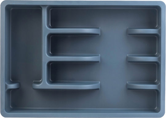 Kadax Besteckeinsatz für Schubladen Kunststoff 36x25x5,5 cm Grau