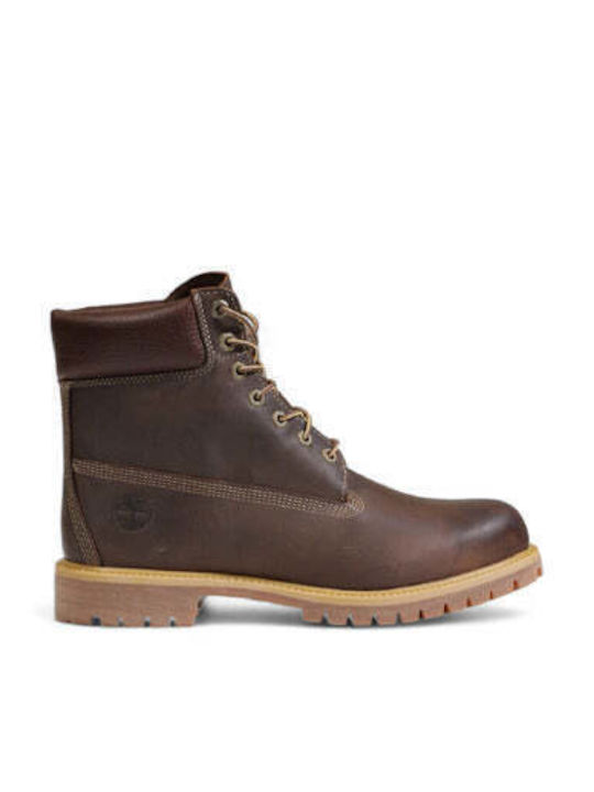 Leather Brown Men's Waterproof Boots