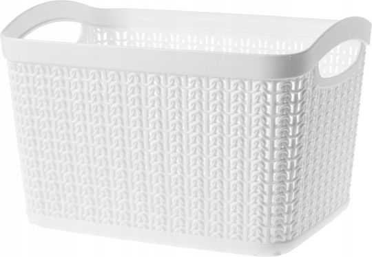 Kadax Coș de Depozitare Plastic Alb 6.6lt 2buc