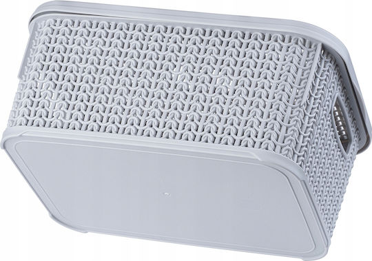 Kadax Coș de Depozitare Plastic cu capac Gri 6lt 2buc