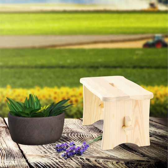 Stool For Kitchen Wooden Beige