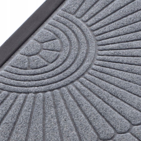 Kadax Entrance Mat Semicircular made of Rubber Beige 60x40cm