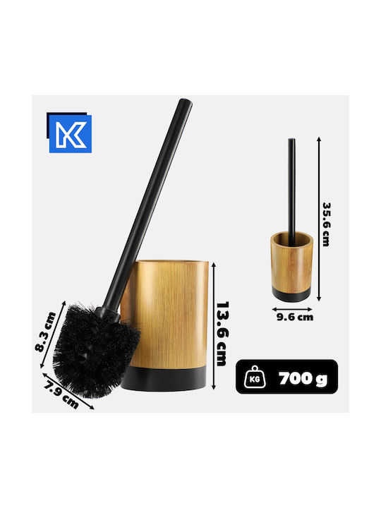 Kadax Wooden Black Bathroom Accessory Set